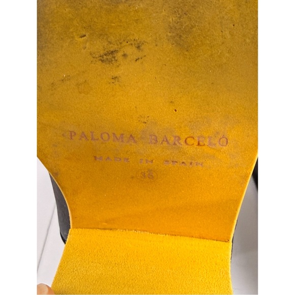 Paloma Barcelo Black Knee High Pointed Toe Block Heel Boots, size 6 US/ 36 EU - Picture 15 of 15